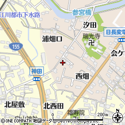 愛知県知多市日長西畑5周辺の地図