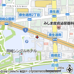 愛知県岡崎市康生町759周辺の地図