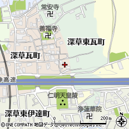 京都府京都市伏見区深草瓦町103周辺の地図