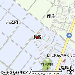 愛知県岡崎市富永町長悦周辺の地図