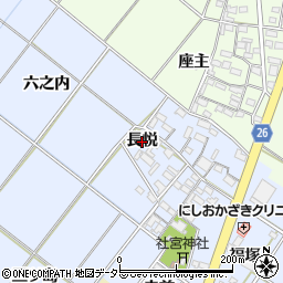 愛知県岡崎市富永町（長悦）周辺の地図
