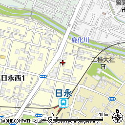 中日新聞　四日市南部マツイ新聞店周辺の地図