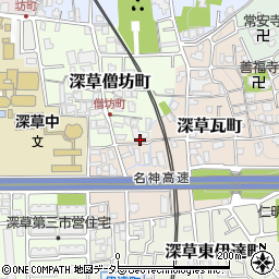 京都府京都市伏見区深草瓦町42周辺の地図