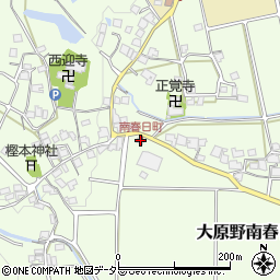 京都府京都市西京区大原野南春日町424周辺の地図