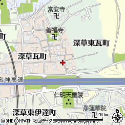 京都府京都市伏見区深草瓦町101周辺の地図