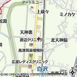愛知県知多郡阿久比町白沢上蔵々2周辺の地図