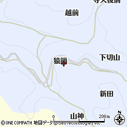 愛知県岡崎市才栗町猿鍋周辺の地図