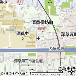 京都府京都市伏見区深草僧坊町77周辺の地図