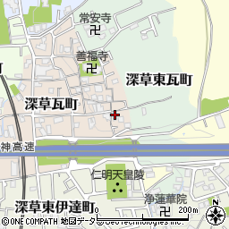 京都府京都市伏見区深草瓦町102周辺の地図