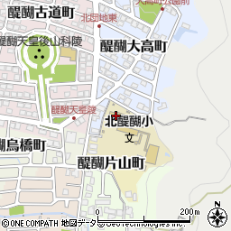 京都市立北醍醐小学校周辺の地図