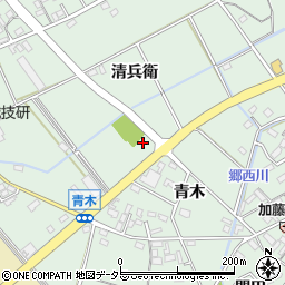 愛知県安城市箕輪町清兵衛38周辺の地図