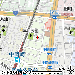 愛知県岡崎市中岡崎町周辺の地図