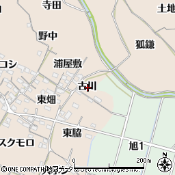 愛知県知多市日長古川周辺の地図