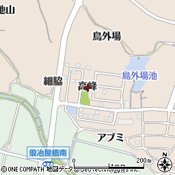 愛知県知多市日長高峰周辺の地図