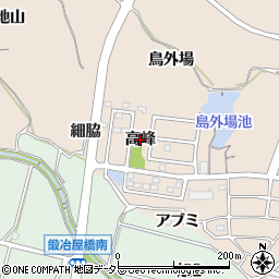 愛知県知多市日長（高峰）周辺の地図