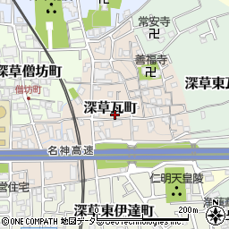 京都府京都市伏見区深草瓦町35周辺の地図