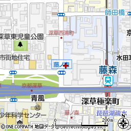 関西みらい銀行藤森支店 ＡＴＭ周辺の地図