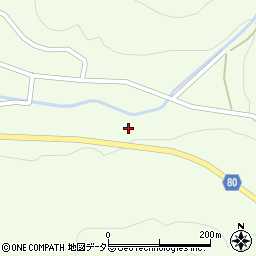 宍粟香寺線周辺の地図