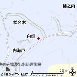愛知県岡崎市才栗町白畑周辺の地図