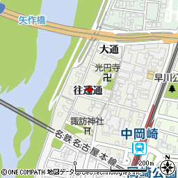 愛知県岡崎市八帖町周辺の地図