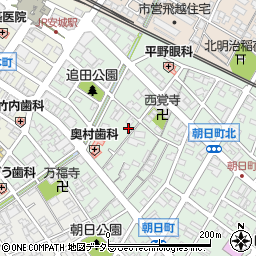 愛知県安城市朝日町周辺の地図