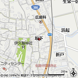 愛知県知多郡東浦町生路坂下周辺の地図