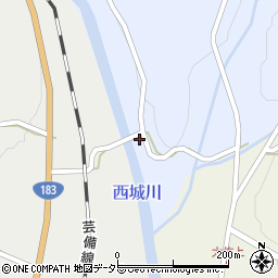 広島県庄原市西城町八鳥1534周辺の地図