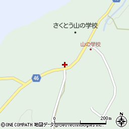 岡山県美作市万善55周辺の地図