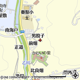 愛知県岡崎市秦梨町（男股子）周辺の地図