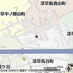 深草馬谷町３４－９倉庫周辺の地図