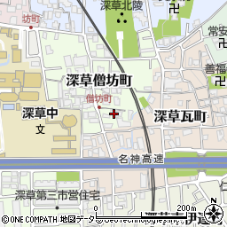 京都府京都市伏見区深草僧坊町96周辺の地図