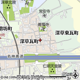 京都府京都市伏見区深草瓦町13周辺の地図