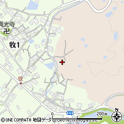 滋賀県大津市上田上牧町周辺の地図