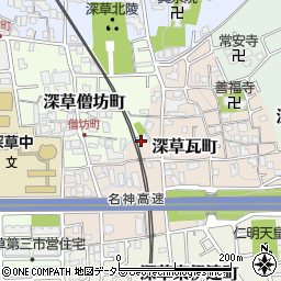 京都府京都市伏見区深草瓦町26周辺の地図