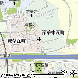 京都府京都市伏見区深草瓦町109周辺の地図