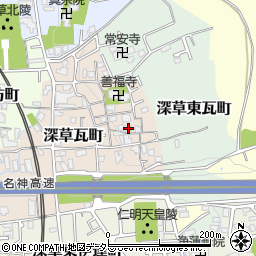 京都府京都市伏見区深草瓦町108周辺の地図