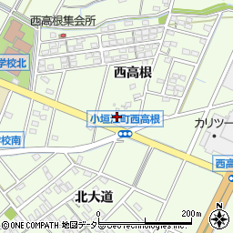 愛知県刈谷市小垣江町西高根148周辺の地図