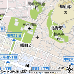 愛知県岡崎市中町（北野）周辺の地図