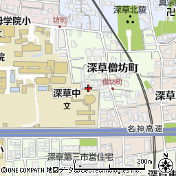 京都府京都市伏見区深草僧坊町66周辺の地図