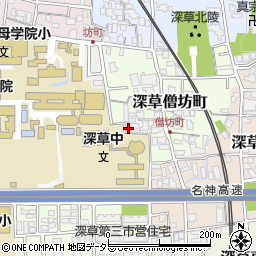 京都府京都市伏見区深草僧坊町62周辺の地図