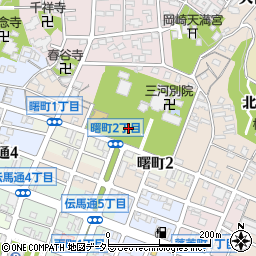 愛知県岡崎市中町野添周辺の地図