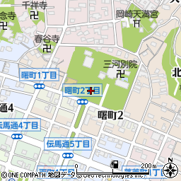 愛知県岡崎市中町（野添）周辺の地図