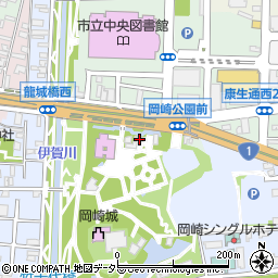 岡崎公園トイレ２周辺の地図