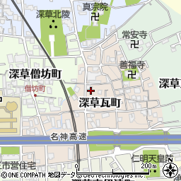 京都府京都市伏見区深草瓦町30周辺の地図