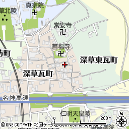 京都府京都市伏見区深草瓦町10周辺の地図