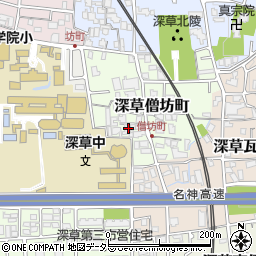 京都府京都市伏見区深草僧坊町73周辺の地図