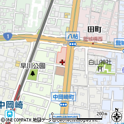 愛知県岡崎市中岡崎町1-7周辺の地図