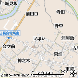 愛知県知多市日長ヲコシ周辺の地図