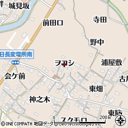 愛知県知多市日長（ヲコシ）周辺の地図