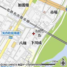 愛知県岡崎市矢作町八剱周辺の地図